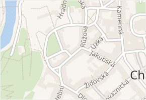 Růžová v obci Cheb - mapa ulice