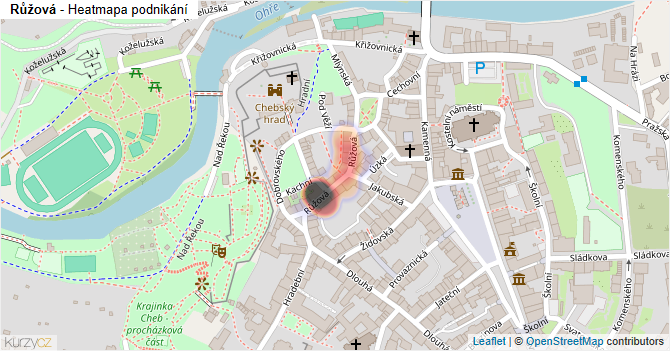 Růžová - mapa podnikání