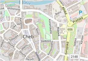 Schillerovy sady v obci Cheb - mapa ulice