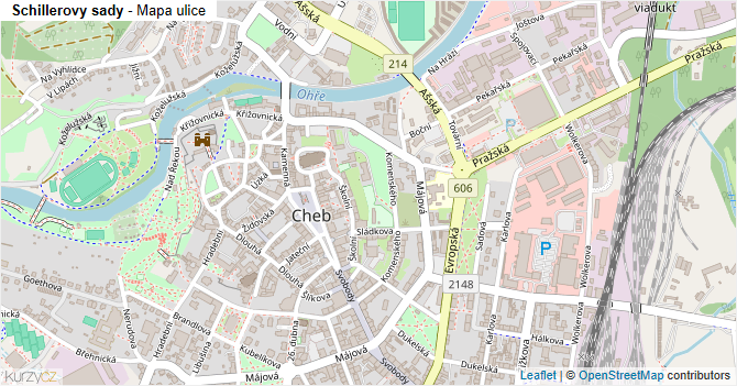 Schillerovy sady - mapa ulice