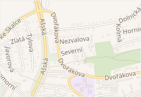 Severní v obci Cheb - mapa ulice