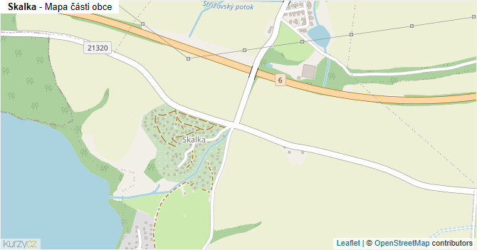 Skalka - mapa části obce