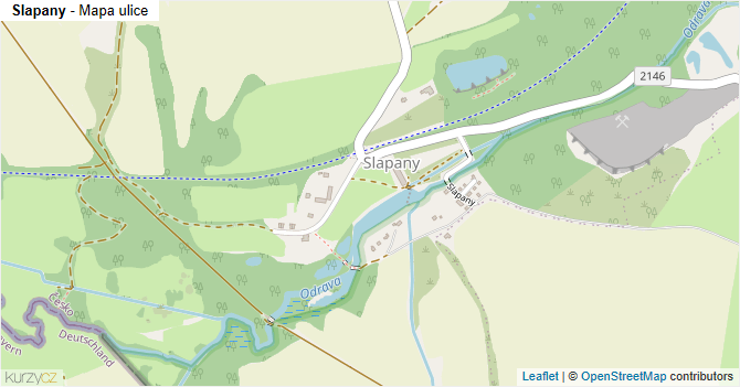 Slapany - mapa ulice