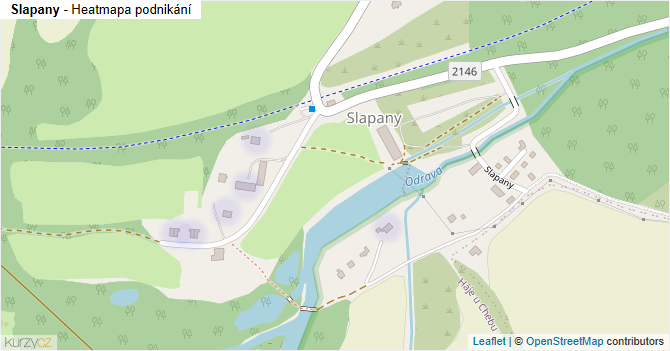 Slapany - mapa podnikání