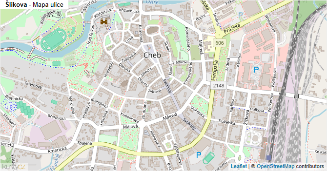 Šlikova - mapa ulice