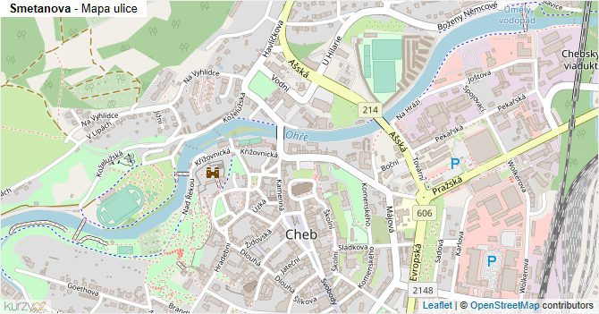 Smetanova - mapa ulice