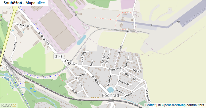 Souběžná - mapa ulice