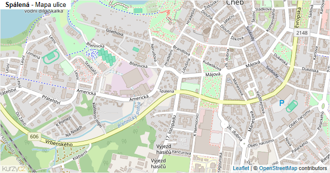Spálená - mapa ulice