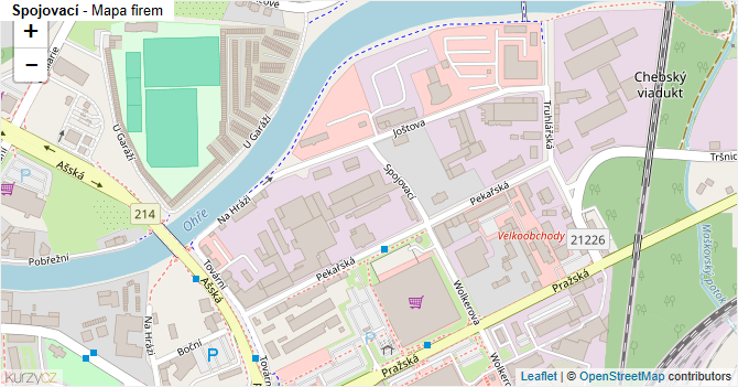 Spojovací - mapa firem