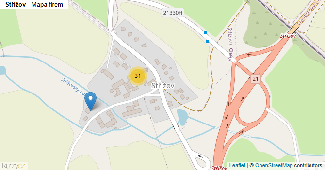 Střížov - mapa firem