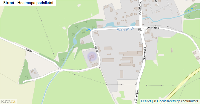 Strmá - mapa podnikání