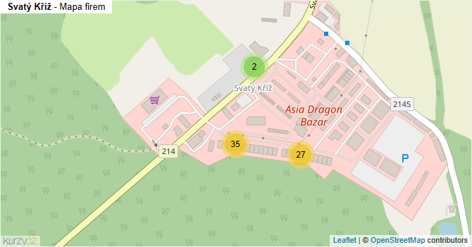 Svatý Kříž - mapa firem