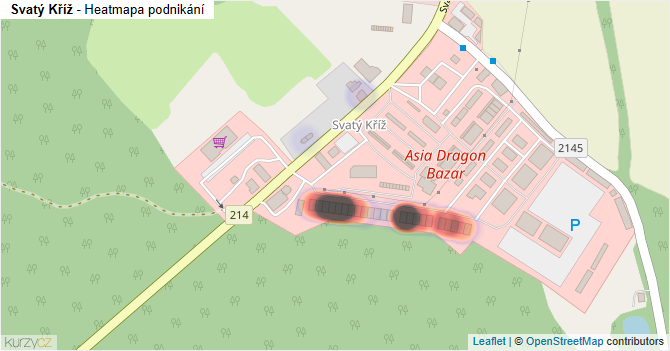 Svatý Kříž - mapa podnikání