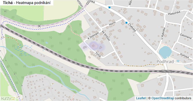Tichá - mapa podnikání