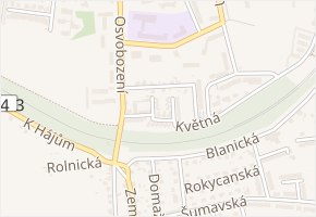 Trnková v obci Cheb - mapa ulice