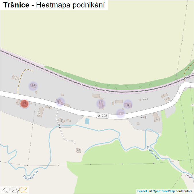 Mapa Tršnice - Firmy v části obce.