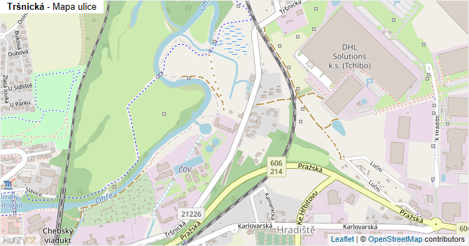 Tršnická - mapa ulice