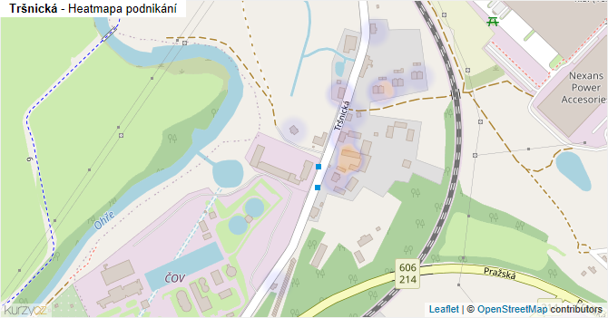 Tršnická - mapa podnikání