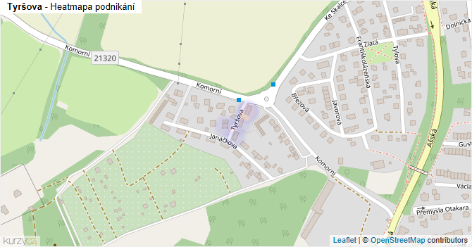 Tyršova - mapa podnikání