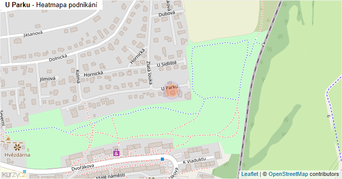 U Parku - mapa podnikání
