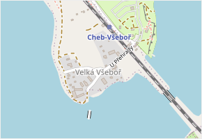 U Přehrady v obci Cheb - mapa ulice