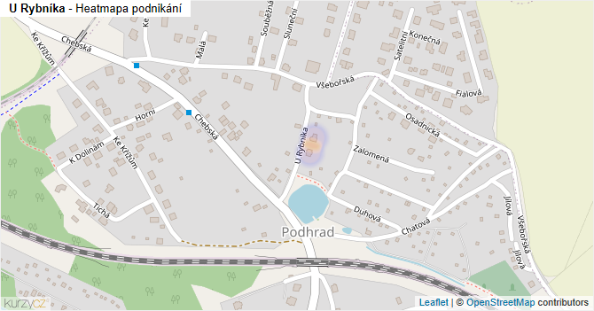 U Rybníka - mapa podnikání