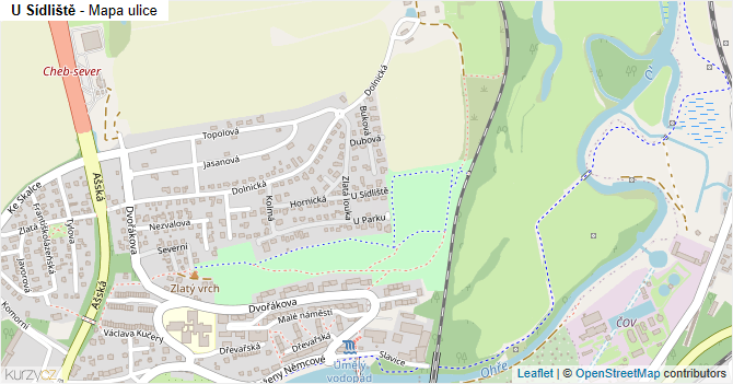 U Sídliště - mapa ulice