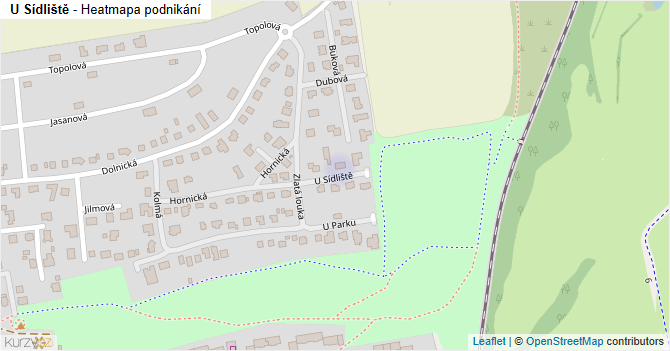 U Sídliště - mapa podnikání