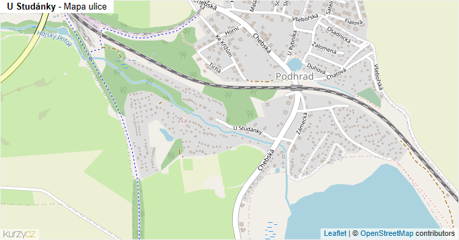 U Studánky - mapa ulice