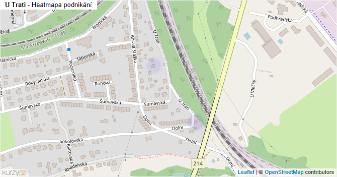 U Trati - mapa podnikání