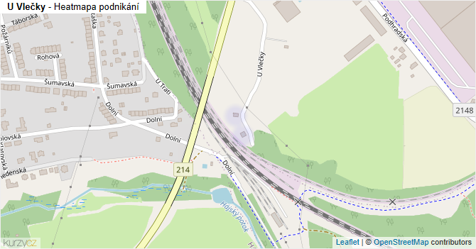 U Vlečky - mapa podnikání