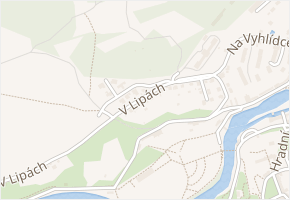 V Lipách v obci Cheb - mapa ulice