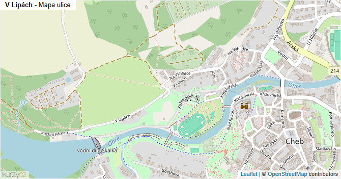 V Lipách - mapa ulice