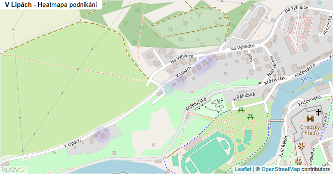 V Lipách - mapa podnikání