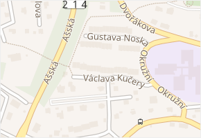 Václava Kučery v obci Cheb - mapa ulice