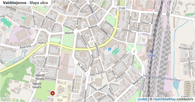 Valdštejnova - mapa ulice