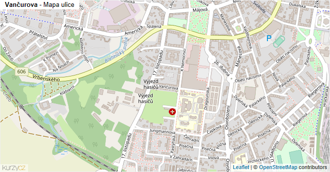 Vančurova - mapa ulice