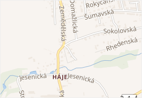 Větrná v obci Cheb - mapa ulice