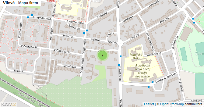 Vilová - mapa firem