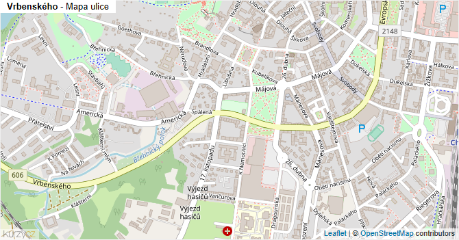 Vrbenského - mapa ulice