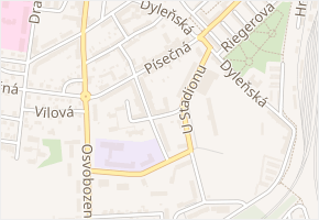 Vrchlického v obci Cheb - mapa ulice