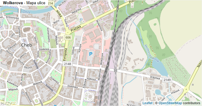 Wolkerova - mapa ulice