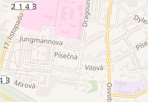 Zahradní v obci Cheb - mapa ulice