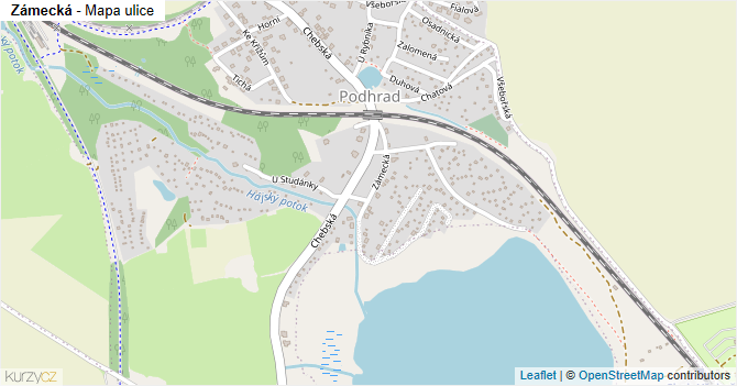 Zámecká - mapa ulice
