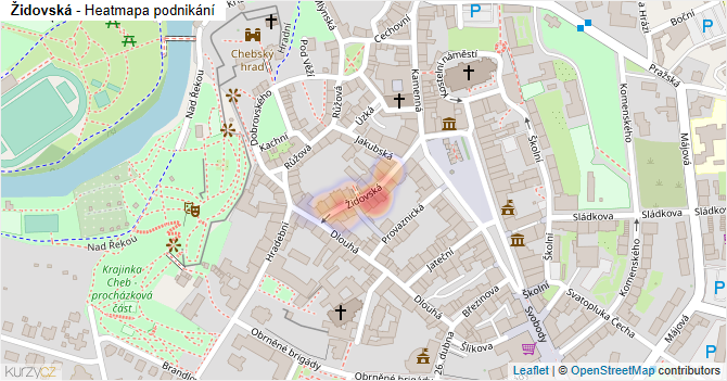 Židovská - mapa podnikání