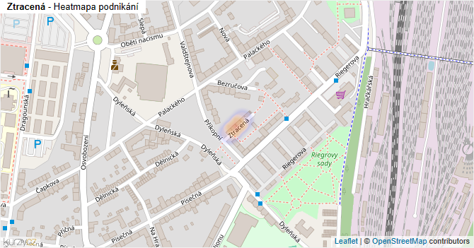 Ztracená - mapa podnikání