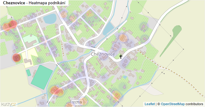 Cheznovice - mapa podnikání