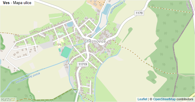 Ves - mapa ulice