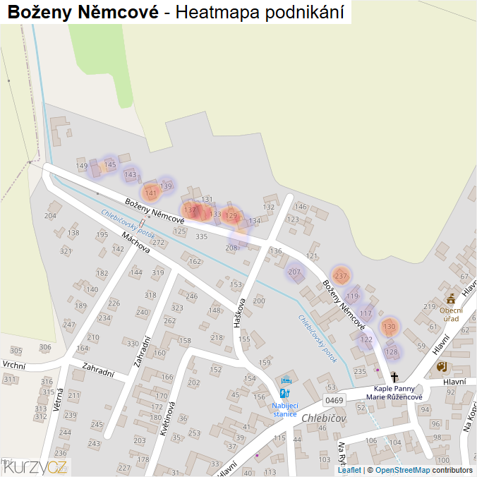 Mapa Boženy Němcové - Firmy v ulici.