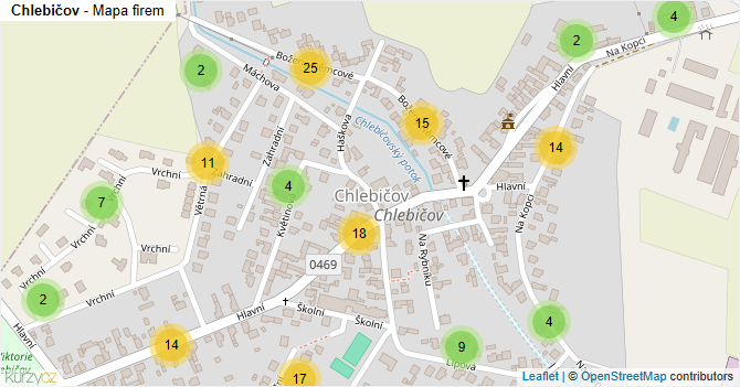 Chlebičov - mapa firem